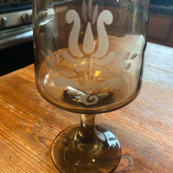 Set a five vintage Pfaltzgraff Village Wine goblets - Picture 6 of 10